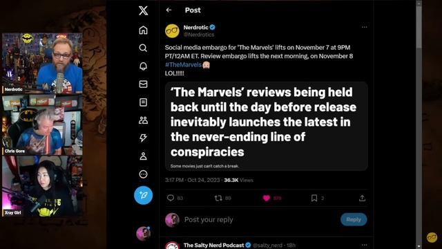 The Marvels Review Embargo DELAYED! Is Disney ASHAMED of the M-SHE-U?! смотреть онлайн