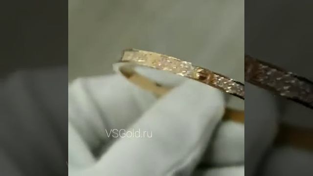 Браслет в стиле Cartier Love тонкий с бриллиантами смотреть онлайн