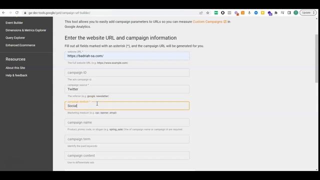 Campaign URL Builder || UTM (بدرية المالكي) смотреть онлайн