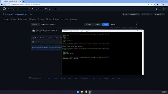 Curso de Git | Como Eliminar Ramas (branches) Remotas en Git смотреть онлайн