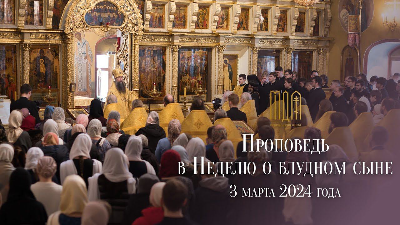 Проповедь в Неделю о блудном сыне смотреть онлайн