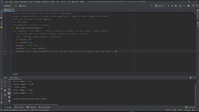 kotlin program swapping of 2 numbers смотреть онлайн