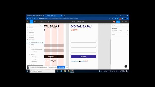 Figma UI Design Tutorial: Sign Up Page #DailyUI 01 | Mobile UI | Figma Tutorial #figmaui #uidesign смотреть онлайн