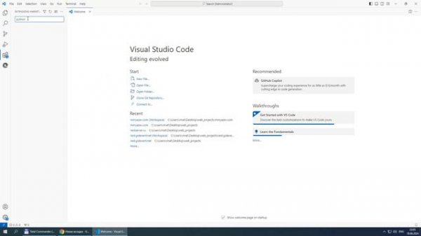 Установка python на windows10, добавление расширений в VSCode (install python, configure IDE)