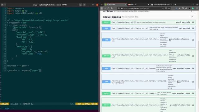 NOMAD Encyclopedia - API (virtual tutorial series) смотреть онлайн