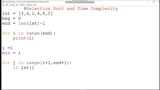 Selection Sort | Selection sort in data structure | Selection sort in python | Sorting in python смотреть онлайн
