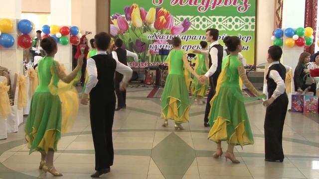 "Грация" ансамбль спортивного бального танца 8 март Ленгер 2017 смотреть онлайн