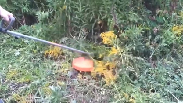 Электротриммер Patriot ET 1200 испытание работы ножом Часть 3⁄3