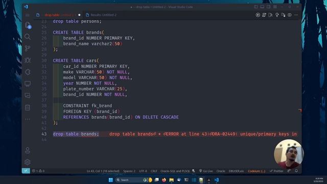 ORACLE DATABASE TUTORIAL #53 DROP TABLE смотреть онлайн