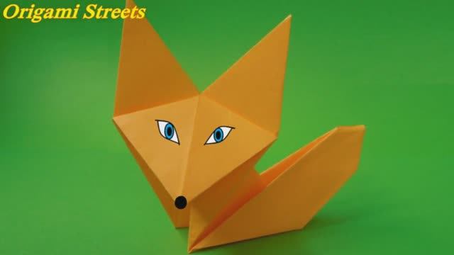 Оригами лиса. Как сделать лису из бумаги.mp4 смотреть онлайн