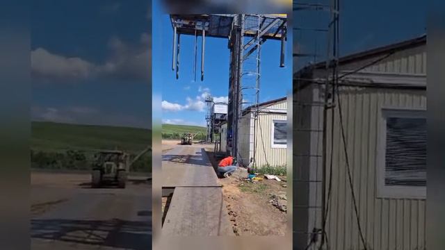 монтаж пробоотборника зерна