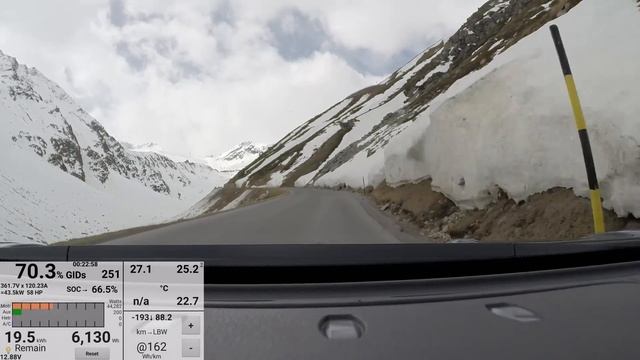 30 kWh Nissan Leaf: Ötztaler Gletscherstraße, Sölden - Tiefenbachgletscher смотреть онлайн