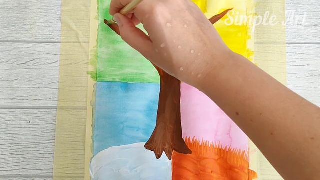 Идея для рисования с ребенком. Рисую 4 сезона. смотреть онлайн