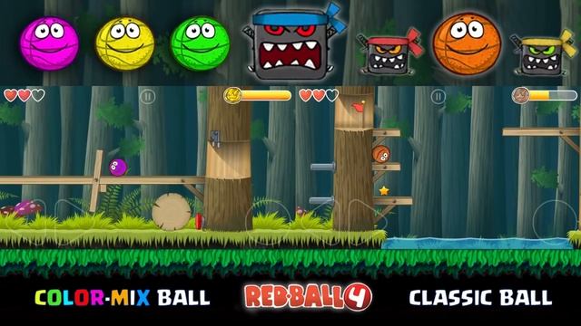 RED BALL 4 - "VERSUS MODE" COLOR CHANGING & CLASSIC BASKETBALL Gameplay of Deep Forest New Update смотреть онлайн