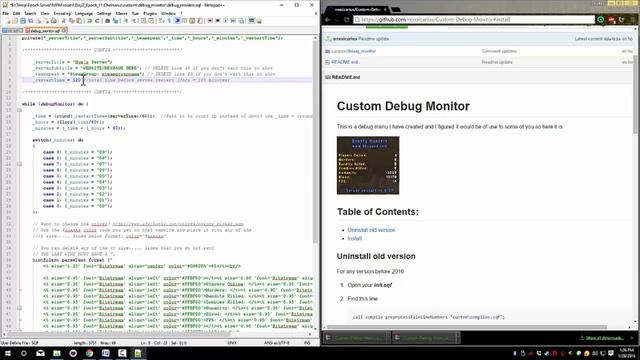 DayZ Epoch Tutorials: Custom Debug Monitor Install смотреть онлайн