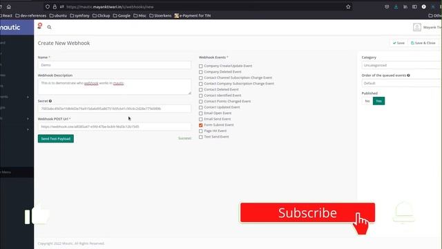 Creating and using Mautic Webhooks | Data Structure | Verifying Signature of Webhook Request смотреть онлайн