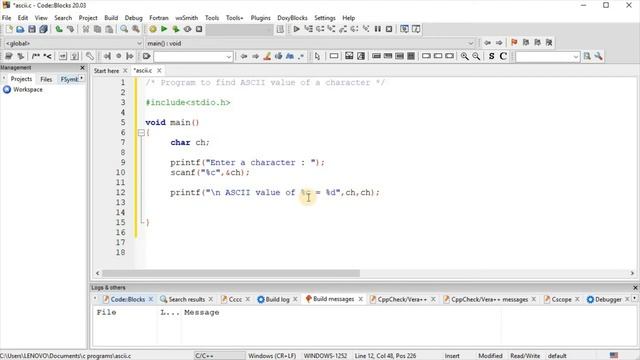 Program To Find ASCII Character смотреть онлайн