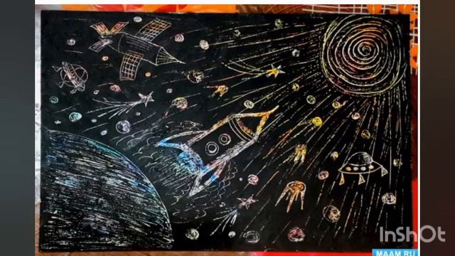 Студия "Мозаика", преподаватель Нанаева Е.Р., тема урока "Граттаж". смотреть онлайн