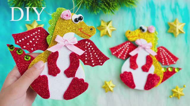 ДРАКОН, СИМВОЛ 2024 из ФОАМИРАНА своими руками смотреть онлайн