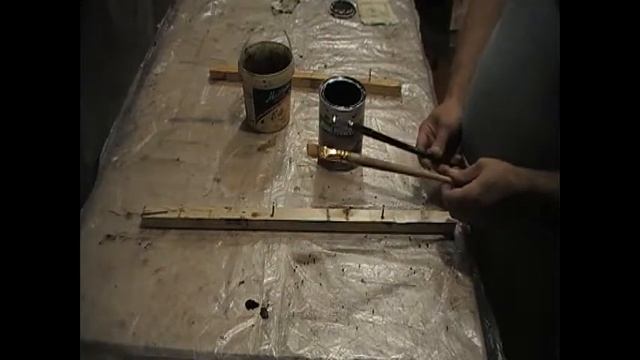 8. Нанесение ЛКМ на фасад из сосны. Красим. Начало. Материалы смотреть онлайн