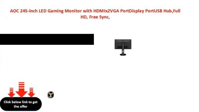 AOC 245 inch LED Gaming Monitor with HDMIx2VGA PortDisplay PortUSB Hub,Full HD, Free Sync, смотреть онлайн