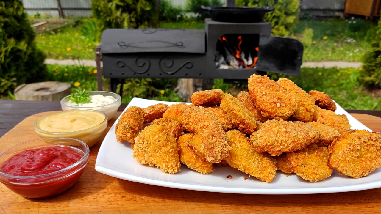 КЛАССНЫЙ РЕЦЕПТ КУРИНЫХ НАГГЕТСОВ - (СТРИПСОВ) | наггетсы в домашних условиях. смотреть онлайн