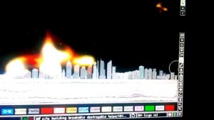 Разрушаем город в the powder toy