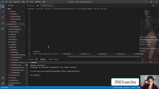 #47.CRUD Create atau Insert data ke database MariaDB dengan Node.js смотреть онлайн