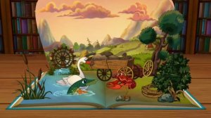 Слушать басню «Лебедь, Щука и Рак» с яркими картинками и мультфильмом в конце