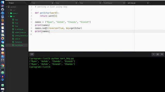 Python List Tutorial: 6 Sorting List using Key in Python смотреть онлайн