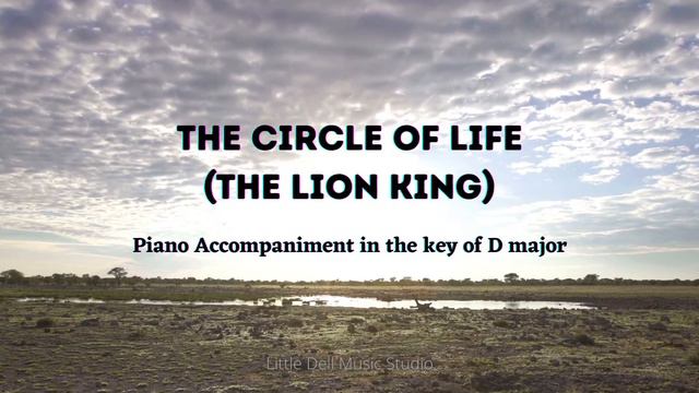 Circle of Life - Piano Accompaniment - key of D major смотреть онлайн
