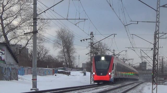 Электропоезд ЭГ2ТВ-006 Иволга сообщением Подольск - Нахабино смотреть онлайн