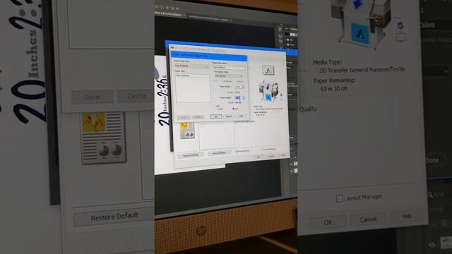 Print settings from Photoshop with my Epson F570 for dye sublimation