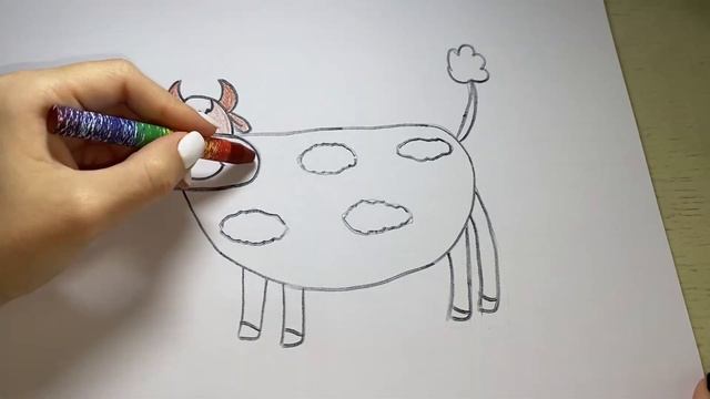 how to draw a cow/как нарисовать корову/sigirni qanday chizish mumkin/गाय कैसे आकर्षित करें/ смотреть онлайн