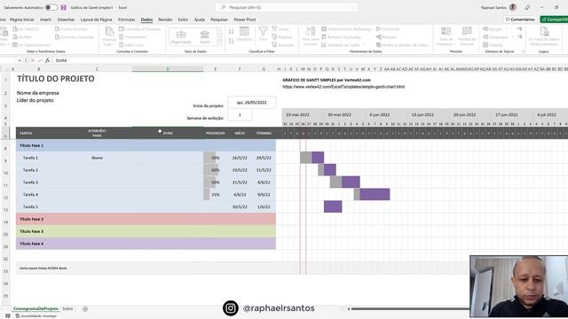 Criando um Gráfico de Gantt no Excel смотреть онлайн