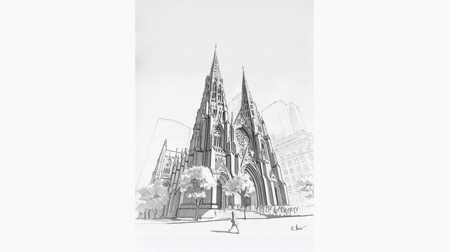 8K UHD Art Drawing Screensaver for Your TV Famous Buildings 1 Hour Drawing Sketching Art Slideshow смотреть онлайн
