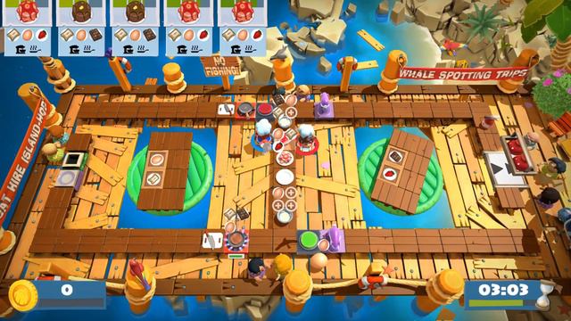 Overcooked 2! - Surf ‘n’ Turf - 3 STARS SPEEDRUN CHALLENGE #3 (PC Game) - 2 Player Co-op Gameplay смотреть онлайн