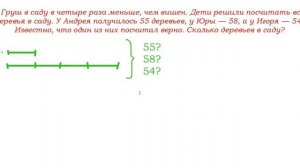 Груш в саду в 4 раза меньше, чем вишен...   ВПР по математике, 4 класс