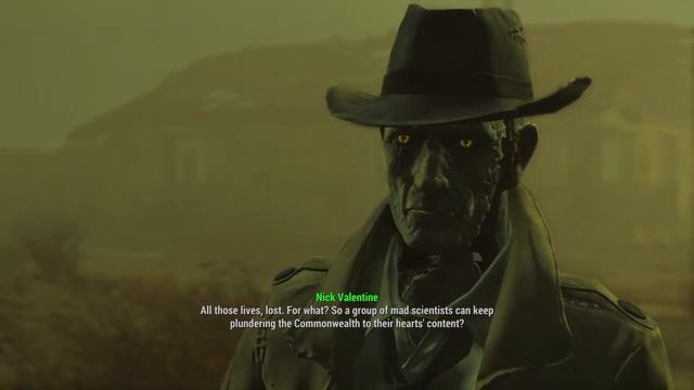 Fallout 4 Nick Valentine's reaction to siding with the Institute. смотреть онлайн
