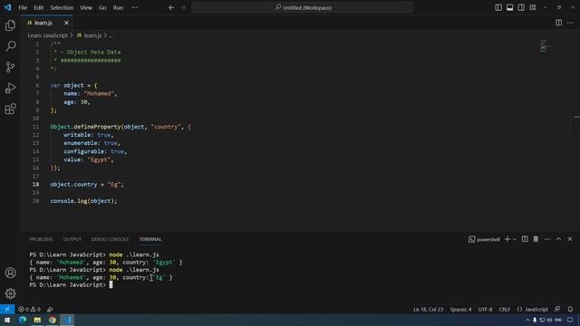 #80 - Object Meta Data - JavaScript Arabic Course смотреть онлайн