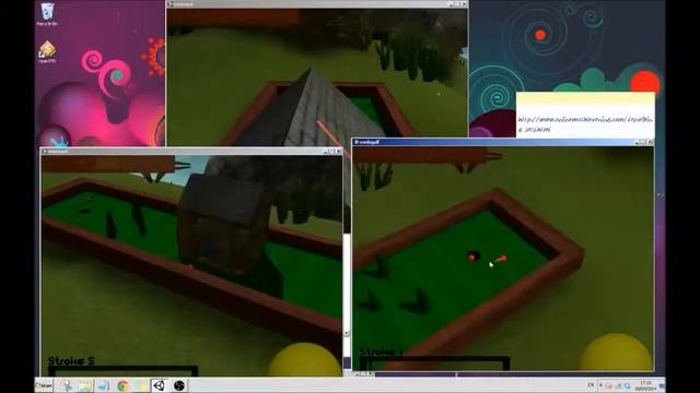 Unity3D Mini Golf - Working 3 Player Network Game смотреть онлайн