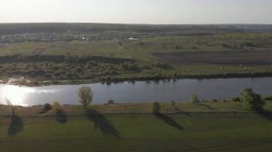 Аэросъемка 4K. Липецкая Область Село Даньшино. Река Дон.