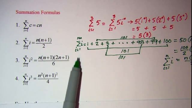 Summation Properties and Formulas смотреть онлайн