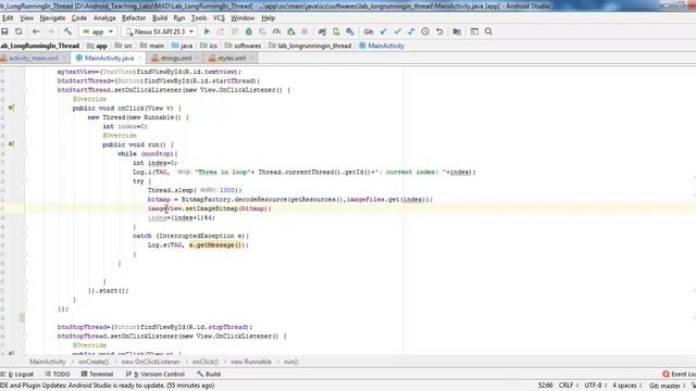Android Studio: Problem of backround thread in updating UI смотреть онлайн
