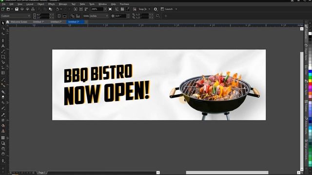 Creating a Web Banner on CorelDraw 2020 смотреть онлайн