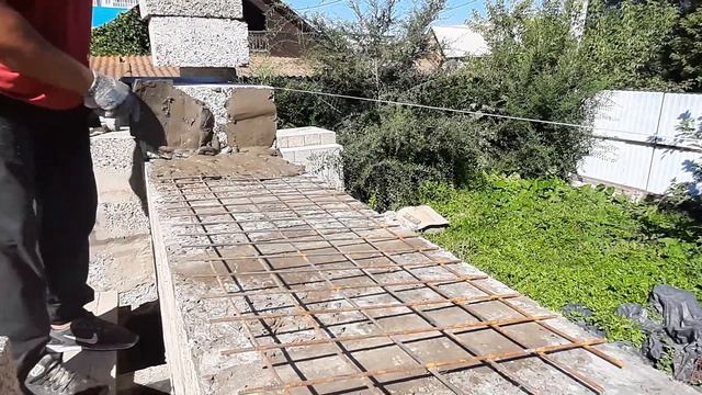 Кладка блоков арболита и армирование подоконных проемов. Как и чем я это делаю. смотреть онлайн