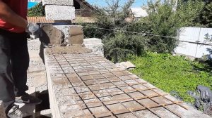 Кладка блоков арболита и армирование подоконных проемов. Как и чем я это делаю.