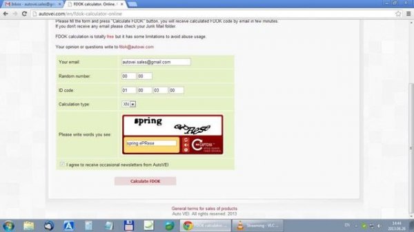 FDOK calculator. Free online. AutoVEI.com