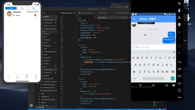 Redux Socket io React Native Realtime chat with realtime chatlist as well смотреть онлайн
