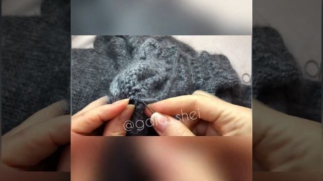 Пришивание крючков на кардиган